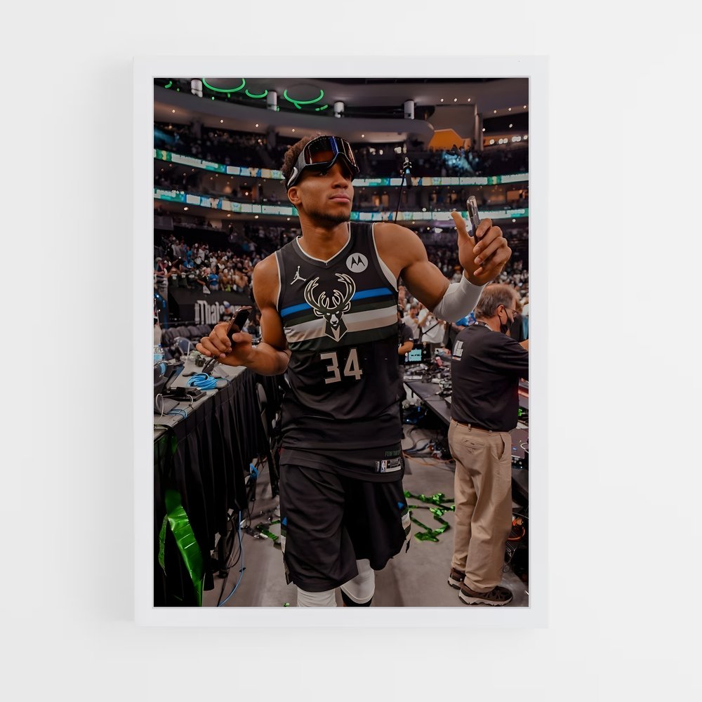 Poster Le Greek Freak – affiche Basketball (vue 3)